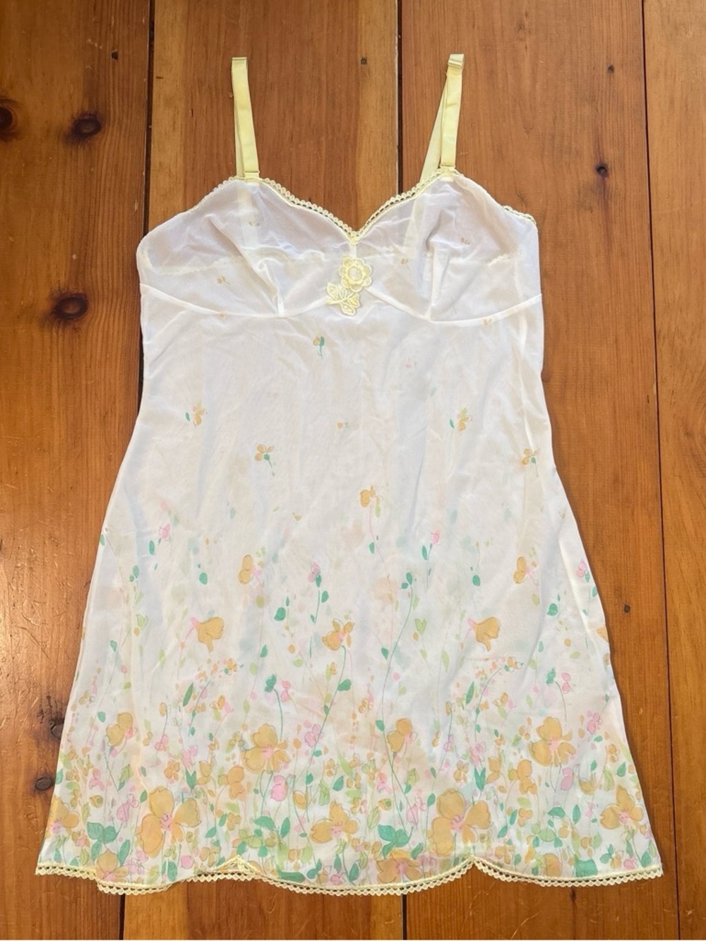 True vintage floral slip
